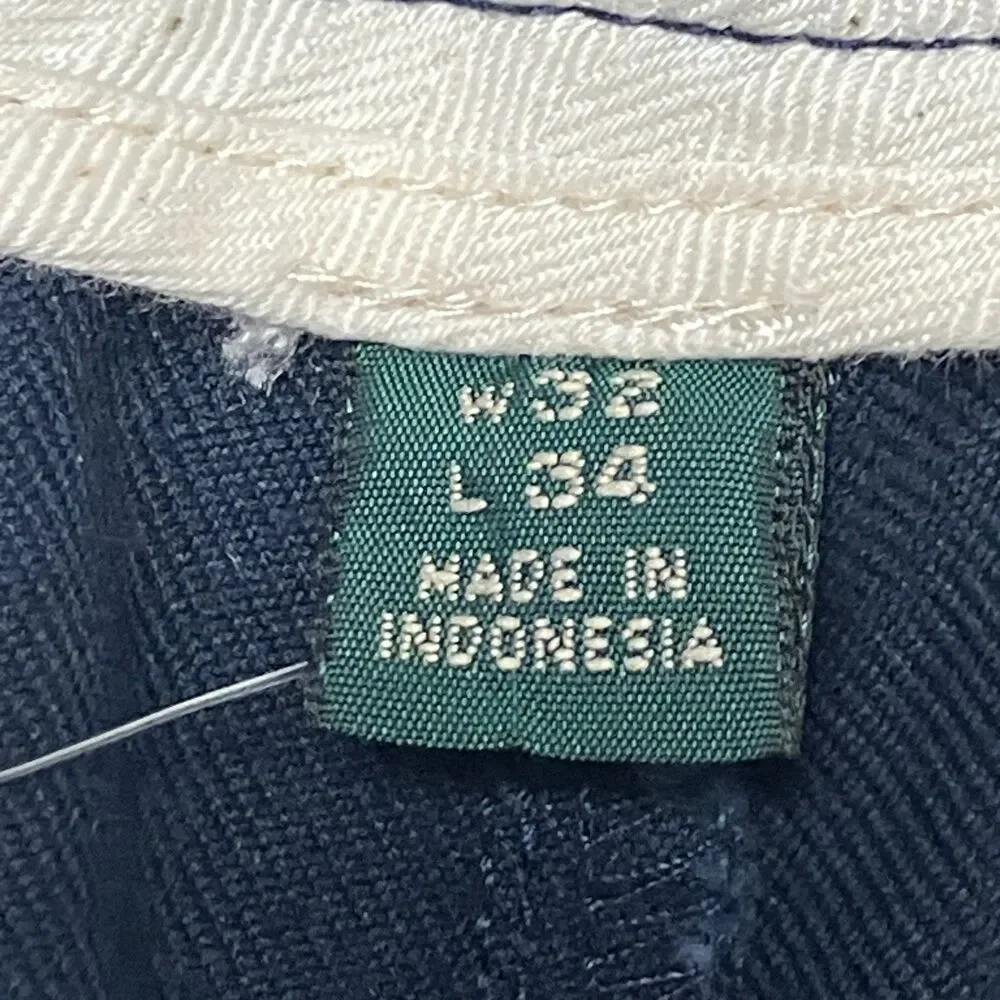 J Crew Pants Mens 32x34 Navy Cotton Classic Chino‎ Straight Casual Preppy BE611